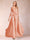 Chiffon V-Neck 3/4 Sleeves Floor-Length Ruched Mother of the Bride Pantsuits with Appliques