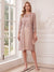 Sheath/Column Scoop 3/4 Sleeves Knee Length 2 Pieces Mother of the Bride Dresses with Jacket & Lace