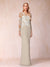 Sheath/Column Scoop Long Sleeves Floor-Length Lace Mother of the Bride Dresses