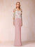 Sheath/Column Scoop Long Sleeves Floor-Length Lace Mother of the Bride Dresses