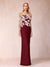 Sheath/Column Scoop Long Sleeves Floor-Length Lace Mother of the Bride Dresses
