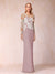 Sheath/Column Scoop Long Sleeves Floor-Length Lace Mother of the Bride Dresses