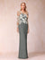 Sheath/Column Scoop Long Sleeves Floor-Length Lace Mother of the Bride Dresses