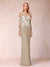 Sheath/Column Scoop Long Sleeves Floor-Length Lace Mother of the Bride Dresses