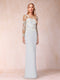 Sheath/Column Scoop Long Sleeves Floor-Length Lace Mother of the Bride Dresses