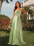 A-Line/Princess Cowl Neck Floor-Length Long Bridesmaid Dresses with Sequins