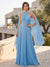 A-Line/Princess Halter Keyhole Sleeveless Long Bridesmaid Dresses with Cape & Pleated
