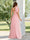 A-Line/Princess One-Shoulder Sheer Corset Long Prom Dresses with Bow