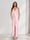 Sheath/Column Straps V-Neck Pleated Long Bridesmaid Dresses with Split Side