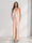 Sheath/Column Straps V-Neck Pleated Long Bridesmaid Dresses with Split Side