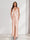 Sheath/Column Straps V-Neck Pleated Long Bridesmaid Dresses with Split Side
