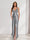 Sheath/Column Straps V-Neck Pleated Long Bridesmaid Dresses with Split Side