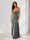 Sheath/Column Spaghetti Straps Pleated Long Bridesmaid Dresses with Split Side