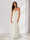 Sheath/Column Spaghetti Straps Pleated Long Bridesmaid Dresses with Split Side