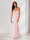 Sheath/Column Spaghetti Straps Pleated Long Bridesmaid Dresses with Split Side