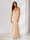 Sheath/Column Spaghetti Straps Pleated Long Bridesmaid Dresses with Split Side