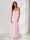 Sheath/Column Spaghetti Straps Pleated Long Bridesmaid Dresses with Split Side
