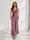 Sheath/Column Deep V-Neck Pleated Long Bridesmaid Dresses with Bow Back