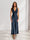 Sheath/Column Deep V-Neck Pleated Long Bridesmaid Dresses with Bow Back