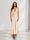 Sheath/Column Deep V-Neck Pleated Long Bridesmaid Dresses with Bow Back