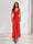 Sheath/Column Deep V-Neck Pleated Long Bridesmaid Dresses with Bow Back