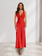 Sheath/Column Deep V-Neck Pleated Long Bridesmaid Dresses with Bow Back