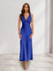 Sheath/Column Deep V-Neck Pleated Long Bridesmaid Dresses with Bow Back
