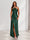 Sheath/Column Halter Keyhole Ruched Long Bridesmaid Dresses with Split Side