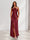Sheath/Column Halter Keyhole Ruched Long Bridesmaid Dresses with Split Side
