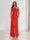 Sheath/Column Halter Keyhole Ruched Long Bridesmaid Dresses with Split Side