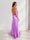 Sheath/Column Straps V-Neck Floor-Length Long Bridesmaid Dresses with Split Side
