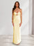 Sheath/Column Sweetheart Keyhole Long Bridesmaid Dresses with Belt
