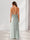 Sheath/Column Spaghetti Straps Long Bridesmaid Dresses with Appliques