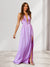 A-Line/Princess Halter Side Cuts Long Wedding Guest Dresses with Slit
