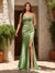 Trumpet/Mermaid Straps Corset Long Party Dresses Prom Dresses with Appliques