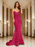 Trumpet/Mermaid Sweetheart Sequin Fitted Party Dresses Long Prom Dresses