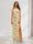 Sheath/Column Unique Halter Printed Floral Bridesmaid Dresses with Split Side
