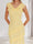 Sheath/Column Cowl Neck Sleeveless Ruffle Maxi Dresses Long Bridesmaid Dresses