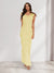 Sheath/Column Cowl Neck Sleeveless Ruffle Maxi Dresses Long Bridesmaid Dresses