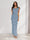 Sheath/Column Cowl Neck Sleeveless Ruffle Maxi Dresses Long Bridesmaid Dresses