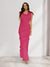 Sheath/Column Cowl Neck Sleeveless Ruffle Maxi Dresses Long Bridesmaid Dresses