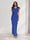 Sheath/Column Cowl Neck Sleeveless Ruffle Maxi Dresses Long Bridesmaid Dresses