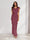 Sheath/Column Cowl Neck Sleeveless Ruffle Maxi Dresses Long Bridesmaid Dresses