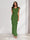 Sheath/Column Cowl Neck Sleeveless Ruffle Maxi Dresses Long Bridesmaid Dresses