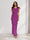 Sheath/Column Cowl Neck Sleeveless Ruffle Maxi Dresses Long Bridesmaid Dresses
