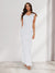 Sheath/Column Cowl Neck Sleeveless Ruffle Maxi Dresses Long Bridesmaid Dresses