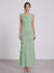 Sheath/Column Cowl Neck Sleeveless Ruffle Floor-Length Maxi Dresses Long Bridesmaid Dresses
