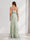 Sheath/Column Tie Straps Sleeveless Printed Floral Bridesmaid Dresses with Split Side