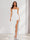 Sheath/Column Strapless Ruffle Slit Maxi Dresses Long Bridesmaid Dresses