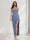Sheath/Column Strapless Ruffle Slit Maxi Dresses Long Bridesmaid Dresses